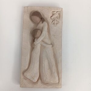 Willow Tree Mother & Daughter Wall Decor Sculpture Art Cream Brown Collectible
